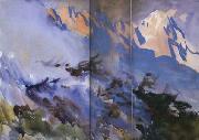 John Singer Sargent Mountain Fire (mk18) oil on canvas